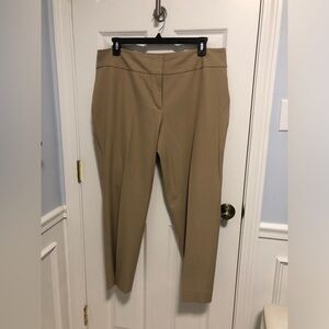 Talbots women’s plus  Curvy dress slacks. 18W. Khaki colored. Wider waist band